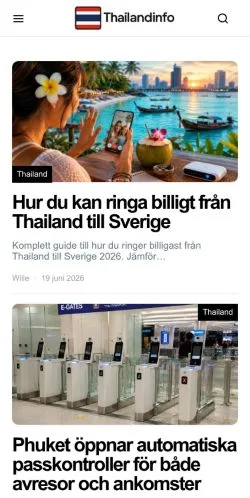 Anteprima del sito Thailand 2026, media di Svezia per articoli sponsorizzati