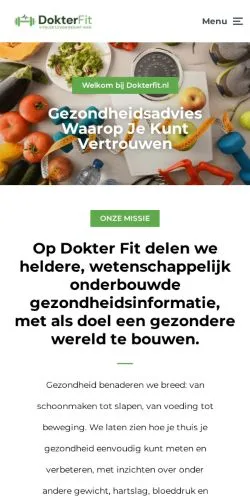 스폰서 기사용 네덜란드 매체 DokterFit 사이트 미리보기