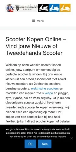 Anteprima del sito Scooter Kopen, media di Paesi Bassi per articoli sponsorizzati