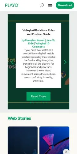 Podgląd witryny Playo Sports Blog, medium z kraju Stany Zjednoczone do artykułów sponsorowanych