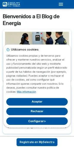Anteprima del sito El Blog de Energía, media di Spagna per articoli sponsorizzati
