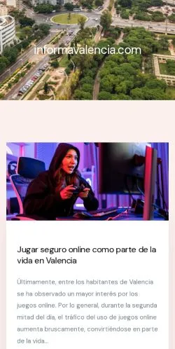 Anteprima del sito Informa Valencia, media di Stati Uniti per articoli sponsorizzati