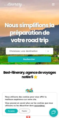 Anteprima del sito Best Itinerary, media di Stati Uniti per articoli sponsorizzati