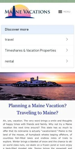 Podgląd witryny etravelmaine, medium z kraju Stany Zjednoczone do artykułów sponsorowanych