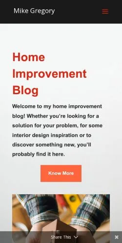 Anteprima del sito Mike Gregory Home Improvement, media di Regno Unito per articoli sponsorizzati