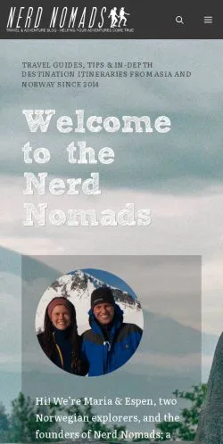 Forhåndsvisning av nettstedet Nerd Nomads, medium fra USA for sponsede artikler