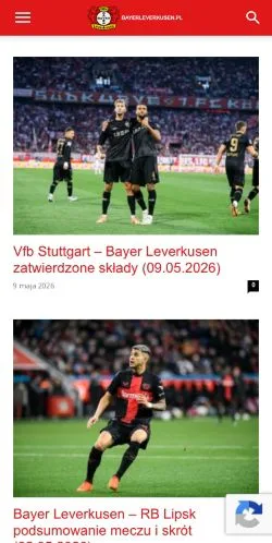 Podgląd witryny Bayer Leverkusen Polska, medium z kraju Polska do artykułów sponsorowanych