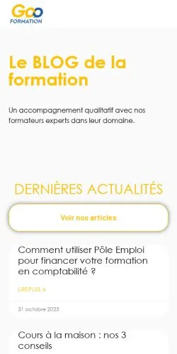 Anteprima del sito Goo Formation, media di Francia per articoli sponsorizzati