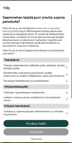 Voorbeeld van de site Koti-Lappi, medium uit Finland voor gesponsorde artikelen