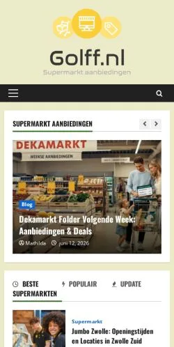 Sponsorlu makaleler için Hollanda medyası Golff sitesinin önizlemesi
