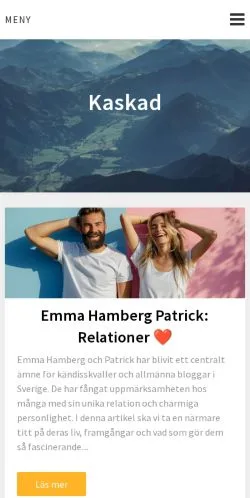Aperçu du site Kaskad -, média de Suède pour articles sponsorisés
