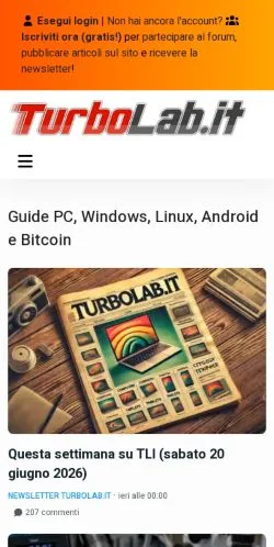 Podgląd witryny TurboLab, medium z kraju Włochy do artykułów sponsorowanych