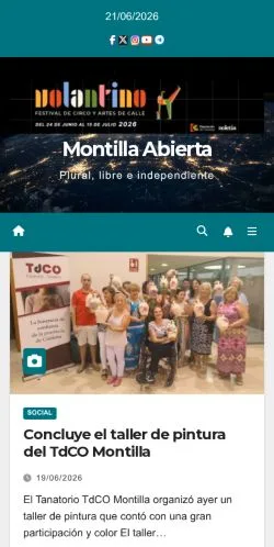 Anteprima del sito Montilla Abierta, media di Spagna per articoli sponsorizzati