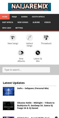 Anteprima del sito NaijaRemix, media di Stati Uniti per articoli sponsorizzati
