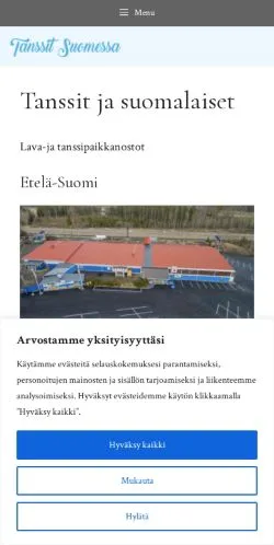 Anteprima del sito Suomalaiset Tanssit, media di Finlandia per articoli sponsorizzati