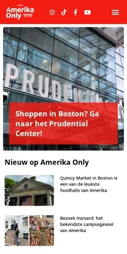 スポンサード記事向けのオランダメディア、Amerika Onlyのサイトプレビュー