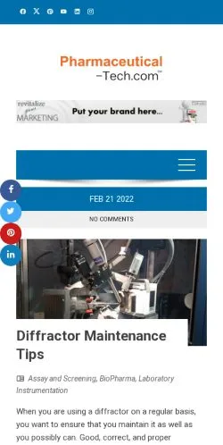 Anteprima del sito Pharmaceutical Tech, media di Stati Uniti per articoli sponsorizzati