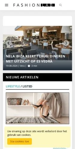 Anteprima del sito Fashionlab, media di Paesi Bassi per articoli sponsorizzati