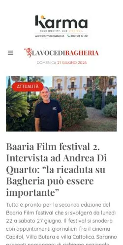 Vista previa del sitio La Voce Di Bagheria, medio de Italia para artículos patrocinados