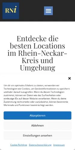 Anteprima del sito Rhein-Neckar Insider, media di Germania per articoli sponsorizzati