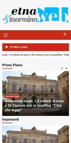 Anteprima del sito Taormina WEB, media di Italia per articoli sponsorizzati