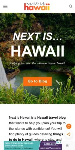 Anteprima del sito Next Is Hawaii, media di Stati Uniti per articoli sponsorizzati
