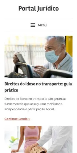 Anteprima del sito Portal Jurídico, media di Brasile per articoli sponsorizzati