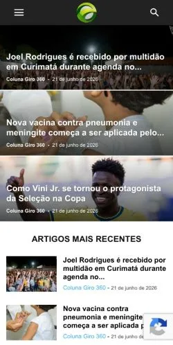 스폰서 기사용 브라질 매체 Portal Cidade Luz 사이트 미리보기