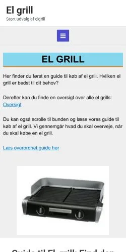 Podgląd witryny El Grill, medium z kraju Dania do artykułów sponsorowanych
