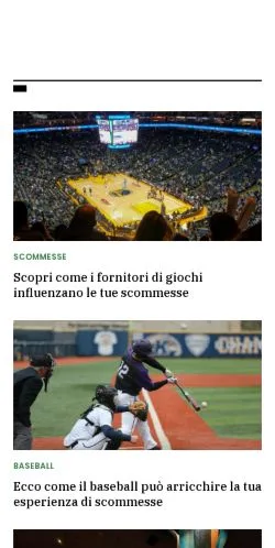 スポンサード記事向けのイタリアメディア、scommettiaiuto.itのサイトプレビュー