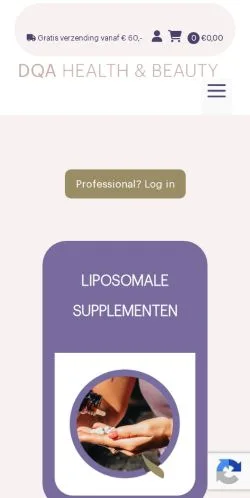 Anteprima del sito DQA Health & Beauty, media di Paesi Bassi per articoli sponsorizzati