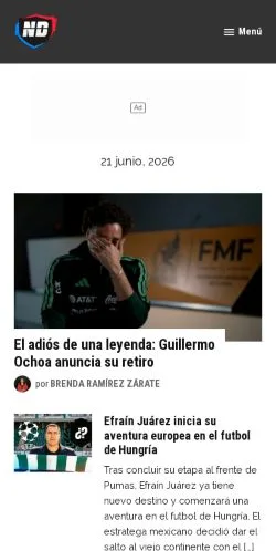 Anteprima del sito Nación Deportes, media di Spagna per articoli sponsorizzati