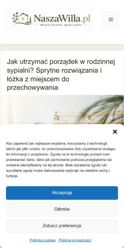 Anteprima del sito NaszaWilla, media di Polonia per articoli sponsorizzati