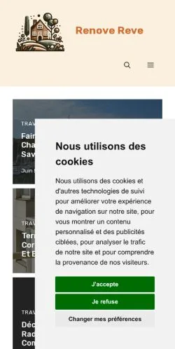 Aperçu du site Renove Reve, média de France pour articles sponsorisés