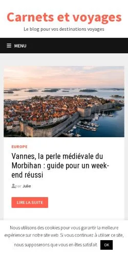 Anteprima del sito Carnets Et Voyages, media di Francia per articoli sponsorizzati