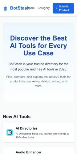 Aperçu du site BotStash, média de États-Unis pour articles sponsorisés