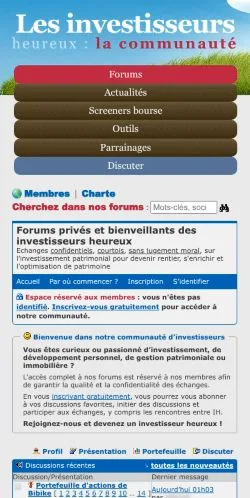 스폰서 기사용 프랑스 매체 Investisseurs Heureux 사이트 미리보기