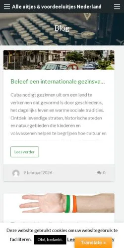 Podgląd witryny Alle Uitjes, medium z kraju Holandia do artykułów sponsorowanych