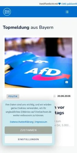 Podgląd witryny Bayern Aktuell, medium z kraju Niemcy do artykułów sponsorowanych