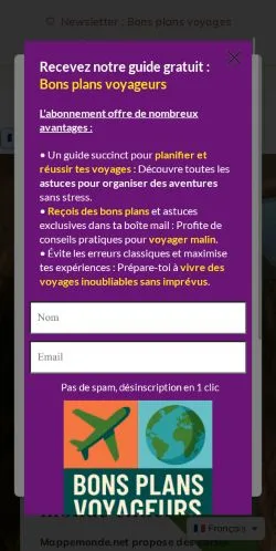 Preview of the Mappemonde website, a media outlet in France for sponsored articles