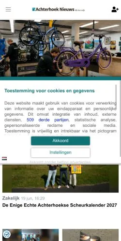 Anteprima del sito Achterhoek Nieuws Winterswijk, media di Paesi Bassi per articoli sponsorizzati