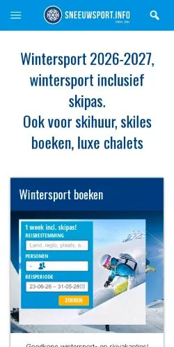 스폰서 기사용 네덜란드 매체 Sneeuwsport 사이트 미리보기