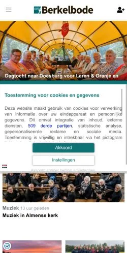 スポンサード記事向けのオランダメディア、Berkelbodeのサイトプレビュー