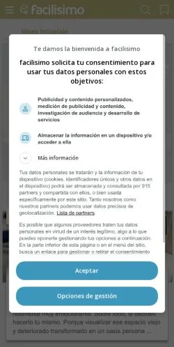 Anteprima del sito Facilisimo Bricolaje, media di Spagna per articoli sponsorizzati
