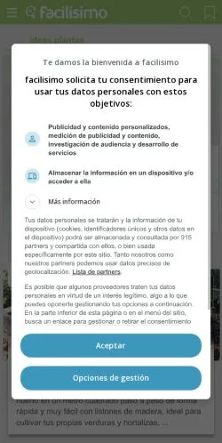 Anteprima del sito Ideas De Plantas, media di Spagna per articoli sponsorizzati