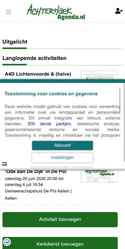 Podgląd witryny Achterhoekagenda, medium z kraju Holandia do artykułów sponsorowanych