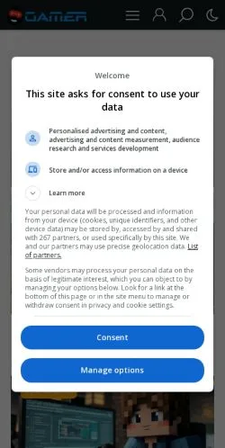 スポンサード記事向けのトルコメディア、Gamerのサイトプレビュー
