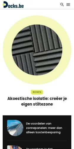 Forhåndsvisning av nettstedet Docks, medium fra Belgia for sponsede artikler