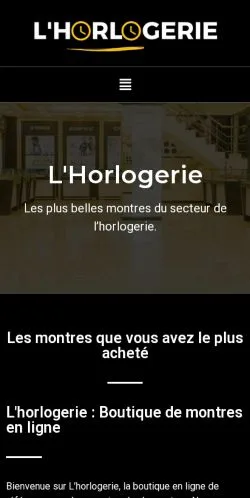Anteprima del sito L'Horlogerie, media di Francia per articoli sponsorizzati
