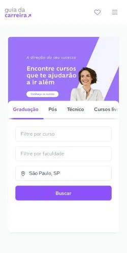 스폰서 기사용 브라질 매체 Guia da Carreira 사이트 미리보기